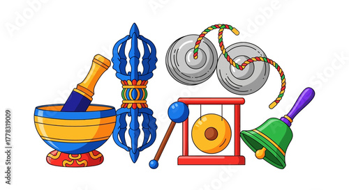 Colorful illustration of traditional Indian