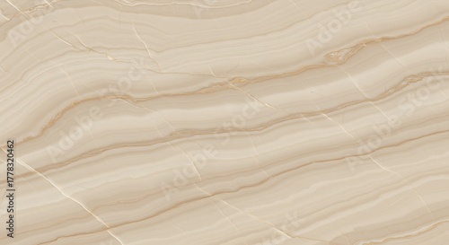 Close-up of wavy beige stone texture with natural veining patterns