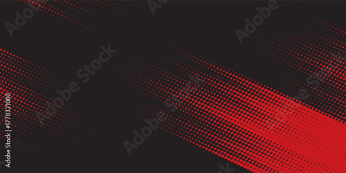 Red and black gradient grunge texture background with halftone dots. eps 10