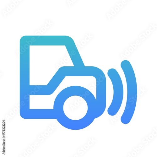 cruise control outlined gradient icon