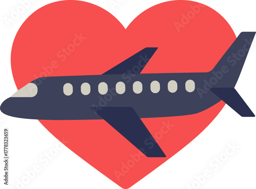 Honeymoon Travel Flat Icon