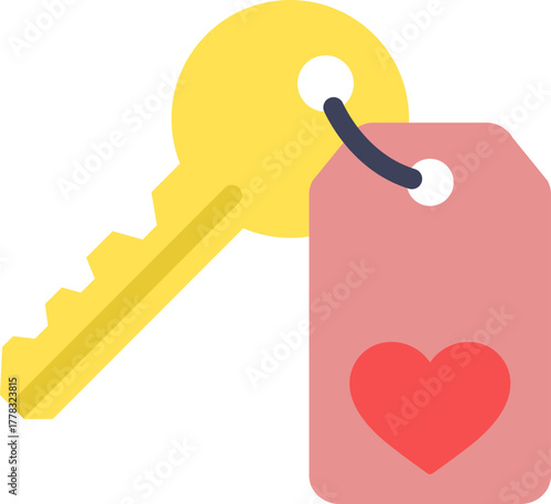 Wedding Room Key Flat Icon