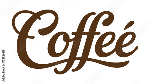 Stylized coffee wordmark design