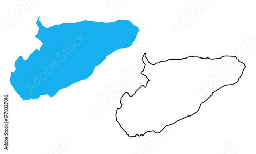 map of Casanare is a Department of Colombia. Map with detailed outlines and blue silhouettes