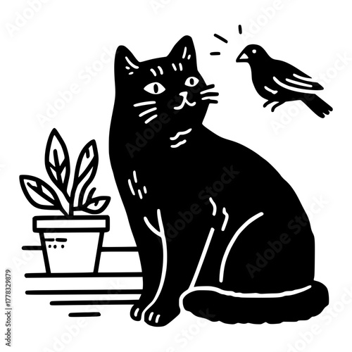 Abstract Minimalist Human Silhouette Dynamic Pose