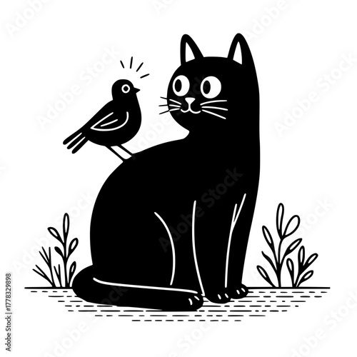 Silhouette Holding Sphere Against Vibrant Sunset