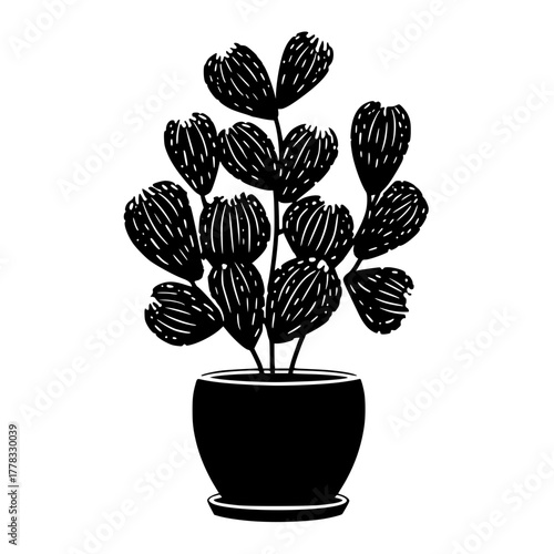 Cute Monochrome Line Drawing Playful Creature