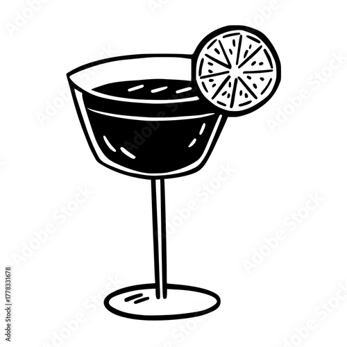 Black and White Artistic Illustration Stylized Tree