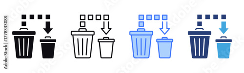 Waste Reduction icon sheet multiple style collection
