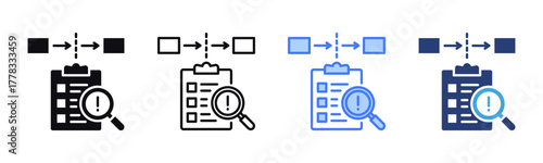 Process Gap icon sheet multiple style collection