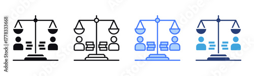 Workload Balance icon sheet multiple style collection