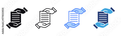 Handover icon sheet multiple style collection
