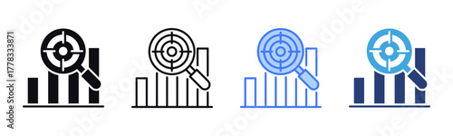 Kpi Tracking icon sheet multiple style collection