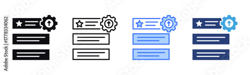 Task Prioritization icon sheet multiple style collection