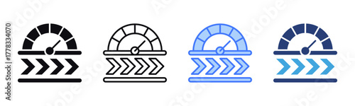 Throughput icon sheet multiple style collection