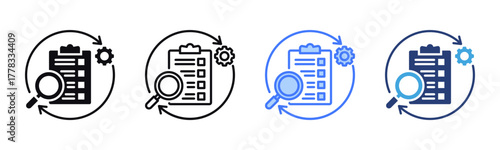 Continuous Audit icon sheet multiple style collection