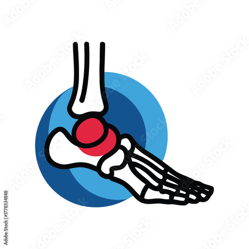 Human foot and ankle joint pain