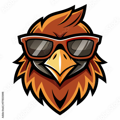 Fierce Hawk Head Mascot Logo