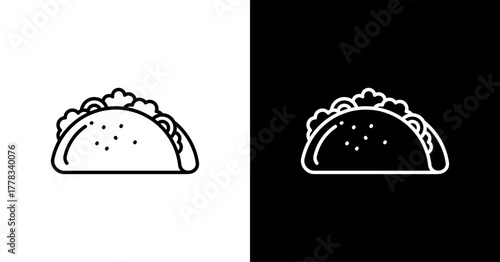 Taco White Icon Set Design