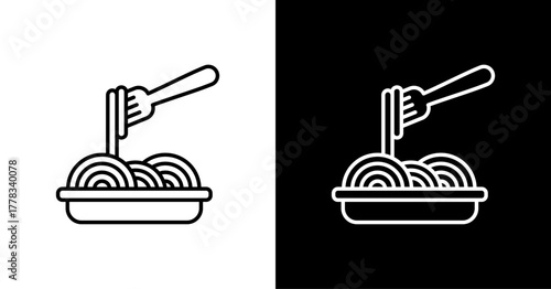 Spaghetti White Icon Set Design