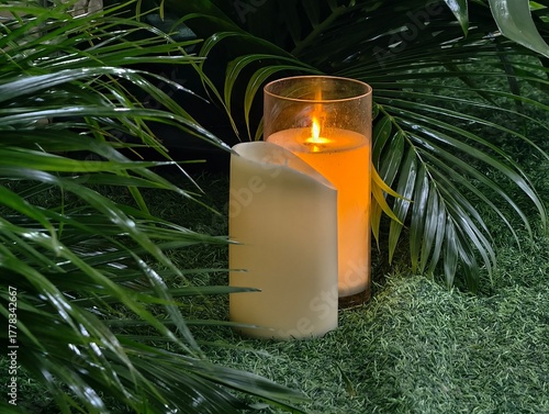 christmas decoration with candle