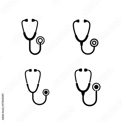 Stethoscope Icons Medical Tool Vectors for Health and Care