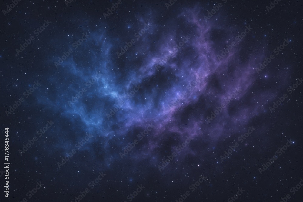 Fototapeta premium Vibrant Cosmic Nebula with Star Clusters: A Deep Space Exploration Background Depicting Distant Galaxies