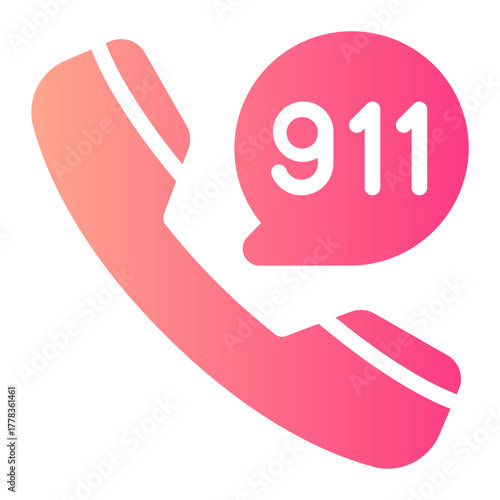 911 gradient icon