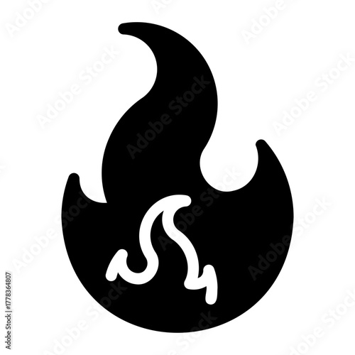 fire glyph icon