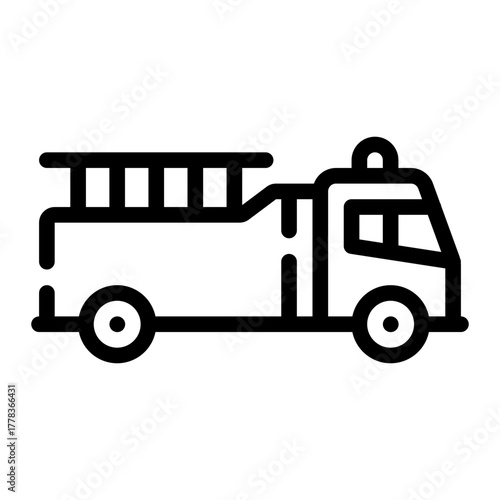 fire truck line icon