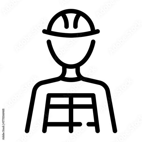 firefighter line icon