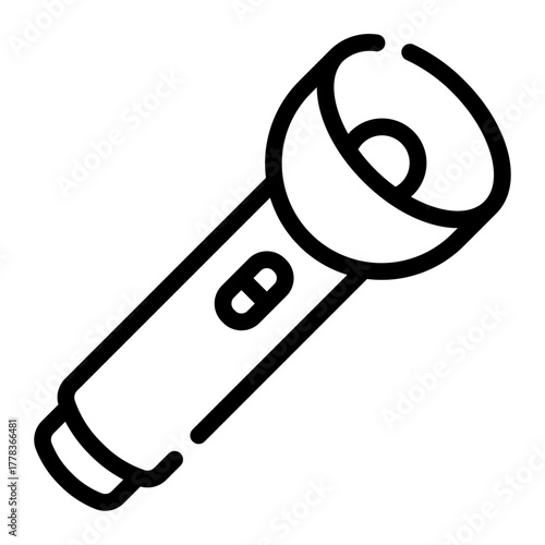 flashlight line icon