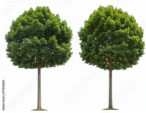Natural Green Tree Silhouette for Design Composition