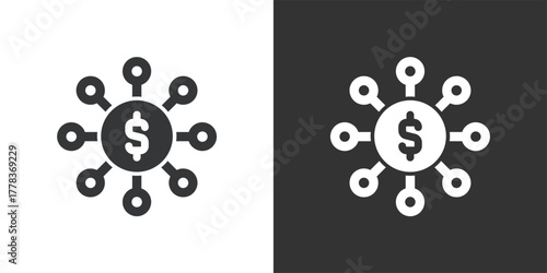 Network Investors icon. Solid glyph series icon