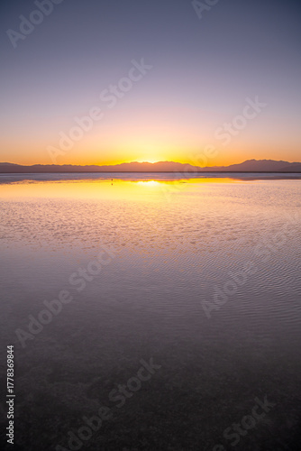 Chaka Salt Lake, the Salt Lake like a mirror, it's also called sky mirror, copy space for text