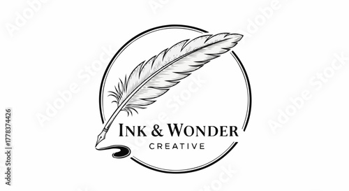 feather pen and inkwell