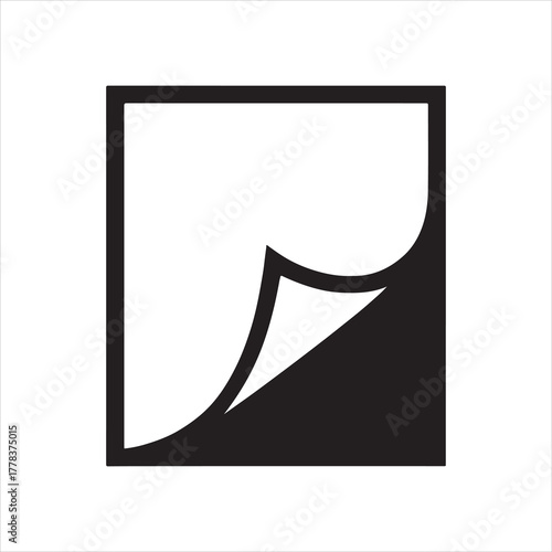 Paper with curled corner design for notes and messages promoting creativity and organization in business marketing and advertising materials