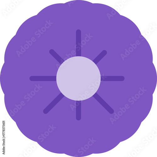 morning glory icon illustration design with flat