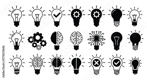 Creative ideas innovation lightbulb concept design vector image