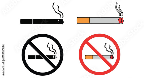 No smoking sign cigarette ban tobacco smoke forbidden symbol health