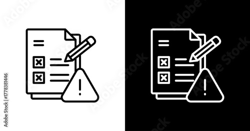 Non Conformance  White Icon Set Design