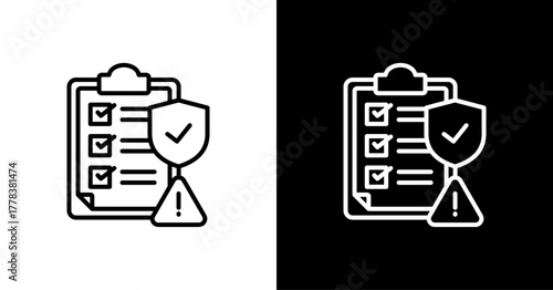 Mitigation  White Icon Set Design