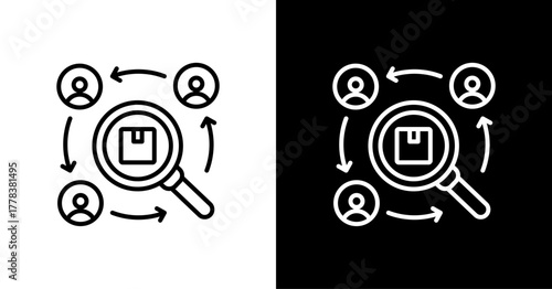 Quality Control Team  White Icon Set Design