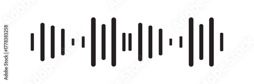 Vector set of sound waves icons. Audio waves png, radio waves. Voice message png. Icons png. Interface design. Sound wave icon in fill and three stroke sizes. Record music player. 