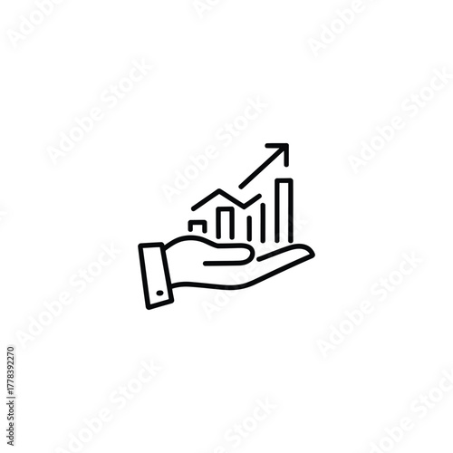 Strategic Investment and Growth Opportunities A Depiction of a Hand Holding a Rising Bar Graph Symbolizing Investment Growth Success Financial Planning Wealth Management and Positive Business Outcomes