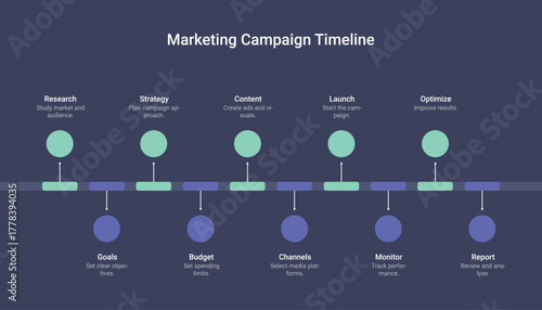 Marketing Campaign Timeline Infographic Design