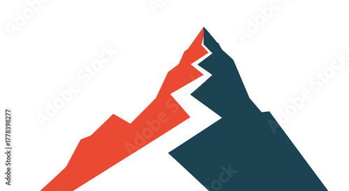Abstract Mountain Peak Symbol.