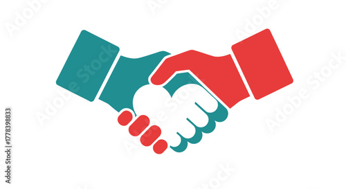 Handshake with Heart - Partnership and Collaboration Illustration.