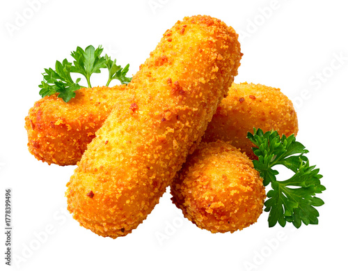 Fototapeta Naklejka Na Ścianę i Meble -  croquette isolated on transparent png