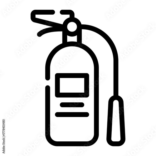 fire extinguisher line icon